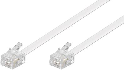 goobay Modularkabel/Telefonkabel CCA RJ45 Stecker auf RJ11 Stecker weiß 3 m