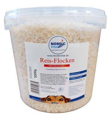 Reisflocken 2 kg, Hunde, Barfen, Hundefutter