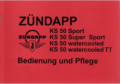 Bedienungsanleitung Zündapp KS 50, Moprd, Oldtimer, Klassiker