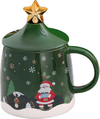 Weihnachtsmann-Kaffeetasse aus Keramik