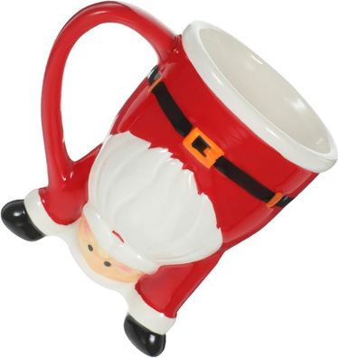 Niedliche Keramiktasse mit Weihnachtsfiguren verziert