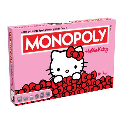 Monopoly Hello Kitty Brettspiel Gesellschaftsspiel Fans ab 8 Jahren 2-6 Spieler