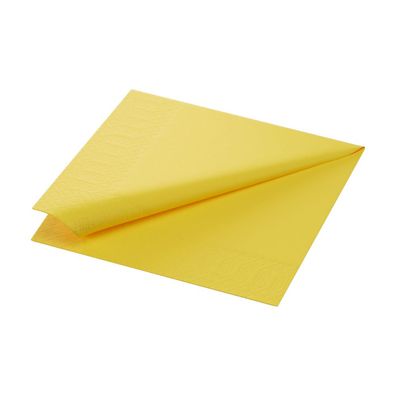 4x Zelltuchservietten 33 x 33 cm 3-lagig 1/4 Falz gelb | Packung (250 Stück)