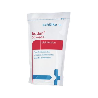 6x Schülke kodan® (N) wipes Flächendesinfektion, Nachfüllpackung | Beutel (90 Tücher)