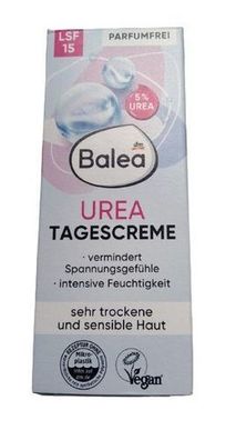 Balea Urea Tagescreme 50ml - Feuchtigkeitsspendende Gesichtscreme aus Deutschland