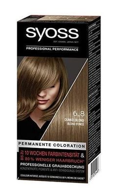 Syoss Dunkelblond 6-8 Coloration 115ml - Professionelle Formel fér langanhaltende, gl