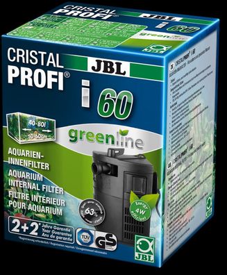 JBL Cristalprofi i60 greenline Energieeffizienter Innenfilter für Aquarien mit