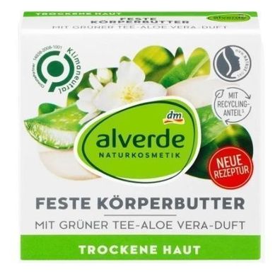 Alverde Aloe Vera & Grüner Tee Körperbutter, 40g