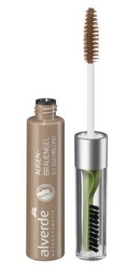 Alverde Augenbrauengel - Farbton 03 Aschblond, 3ml - Hochwertiges Make-up-Produkt aus