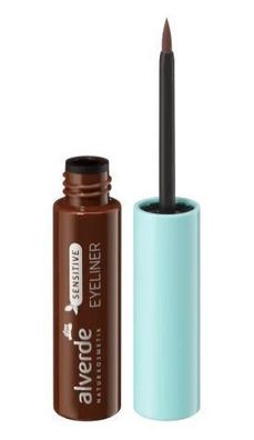 Alverde Sanfter Braun-Eyeliner fér Empfindliche Augen, 3ml - Pflegende Formel