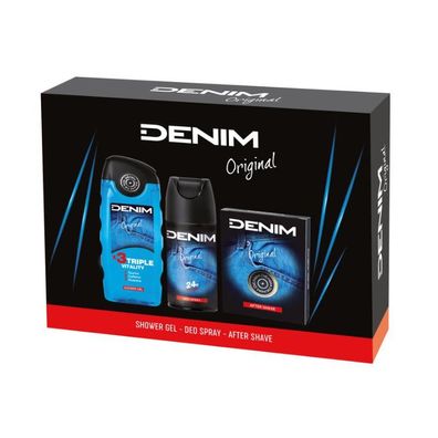 Denim Original Geschenkset After shave 100ml + Deospray 150ml + Duschgel 250ml