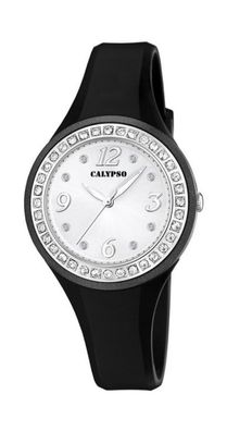 Calypso Damenuhr | analog Quarz Kunststoffband schwarz | K5567/F