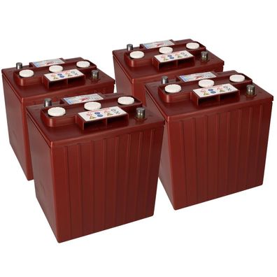 4x Traktionsbatterie Trojan TE35 6V 245Ah Deep Cycle AP-Anschluss