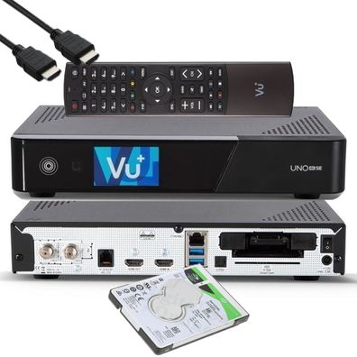 VU+ UNO 4K SE - UHD HDR 1x DVB-S2 FBC Sat Twin Tuner E2 Linux Receiver, YouTube,