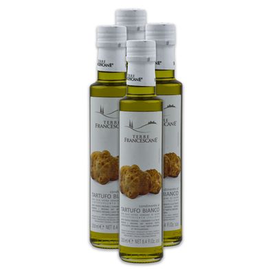 Food-United Trüffel-Öl weiß Premium Speiseöl TERRE Francescane 4x 250ml