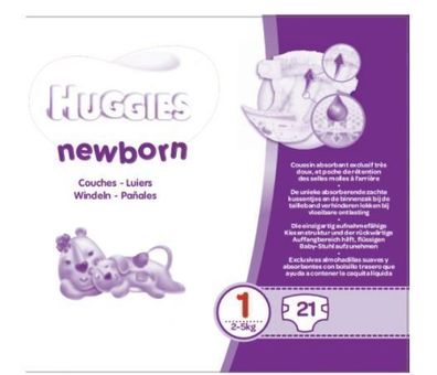 Huggies Neugeborenen Windeln, Größe 1, 2-5 kg (21 Stück)