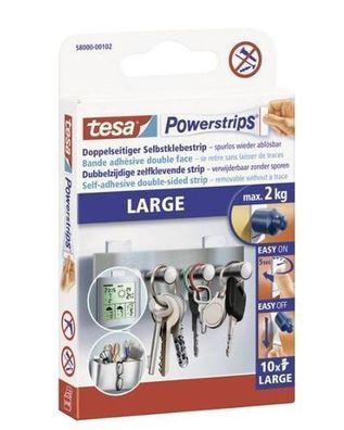 Tesa Powerstrips Plakat-Aufhängung, 10er Pack in Weiß