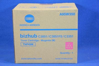 Konica Minolta TNP49M Toner Magenta A95W350 -A