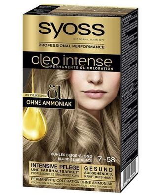 Syoss Oleo Intense Haarfarbe in Kühlem Beigeblond, 115ml