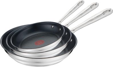 Tefal Brushed 3-teiligiges Pfannenset | Bestehend aus Pfanne 20cm + 24cm + 28cm