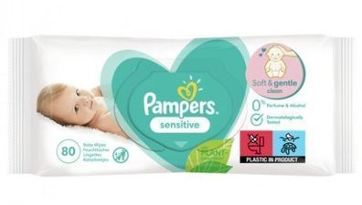 Pampers Sensitive Feuchttücher, 80 Stk. - Sanfte Reinigung