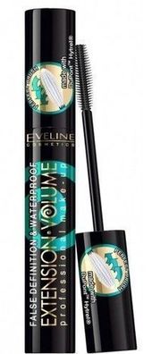 Eveline Extension Volume 4D & Waterproof Mascara - Schwarze Mega-Verdichtung