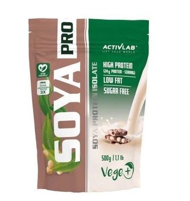 Activlab Soja Pro Schoko-Nuss Protein, 500g - Hochwertiges pflanzliches Eiweiß