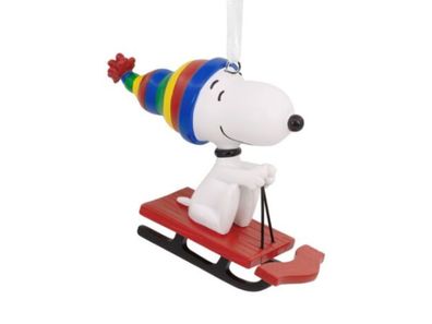 Weihnachtsschmuck Snoopy Schlitten Hallmark