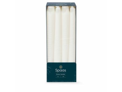 Abendessen Kerze d2.1h25 cm weiß 8pcs Spaas