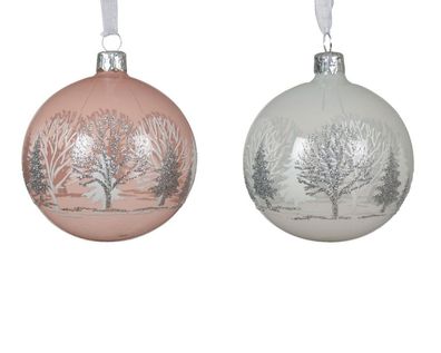 Weihnachtskugeln Glas d8 cm a2 E Decoris