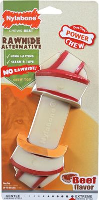 Nylabone Dura Chew Rawhide Alternative Rindfleisch Riese NRKG104 bis zu 23 kg Geb