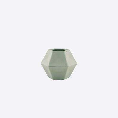 Livwise Point Virgule geometrische Vase Bambusfaser salbeigrün, 8 cm Hortus