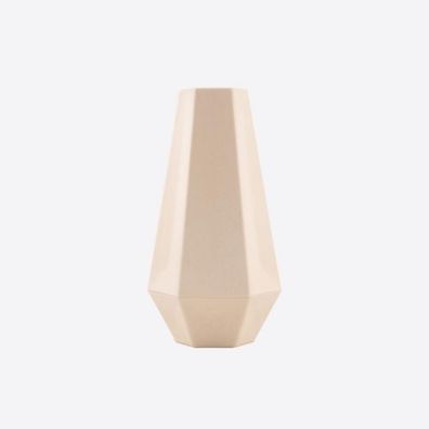 Livwise Point Virgule geometrische Vase Bambusfaser off white, 20 cm Hortus