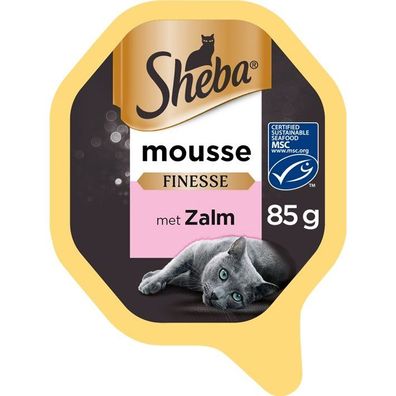 Finesse Nassfutter Lachs für ausgewachsene Katzen 85g Becher Sheba