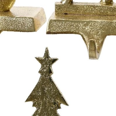 Strumpfhaken Eisen l12b5h12 cm gold Weihnachten Decoris