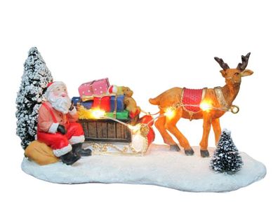 Weihnachtsmann mit Schlitten Oosterik home