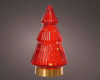 Baum micro LED innen Ø. 10,5 H19,5 cm rot/warmweiß I Lumineo