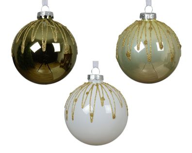 Weihnachtskugel Glas d8l8 cm a3 E Decoris