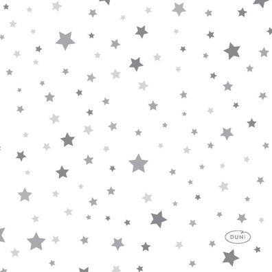 Serviette l24 b24 cm silvr stardust 20pcs Duni