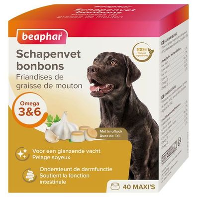 Schafsfettbonbons Knoblauch Hundesnack Beaphar