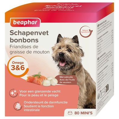 Schafsfett Bonbons Lachs Mini's Hundesnack Beaphar