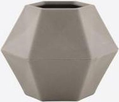 Livwise Point Virgule geometrische Vase Bambus Faserzement grau, 8 cm Hortus