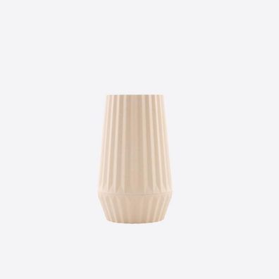 Livwise Point Virgule gerippte Vase Bambusfaser off white, 15,2 cm Hortus