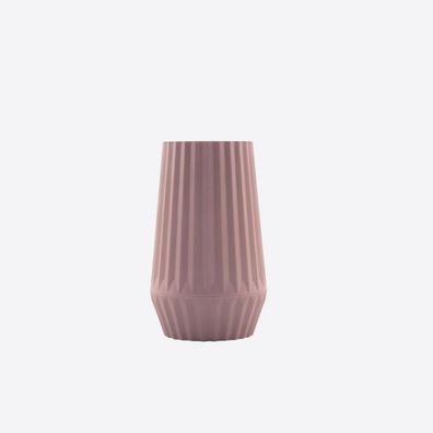 Livwise Point Virgule gerippte Vase Bambusfaser mauve, 15,2 cm Hortus