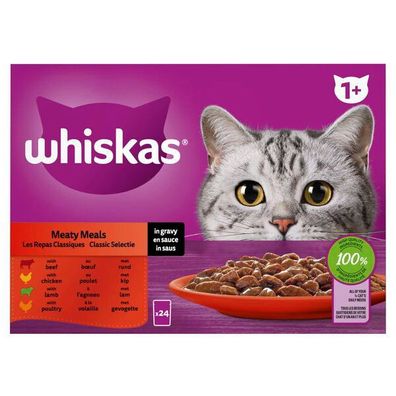 Classic Selection in Sauce Mahlzeit Beutel Multipack 24x85g Haustier Snack Whiskas