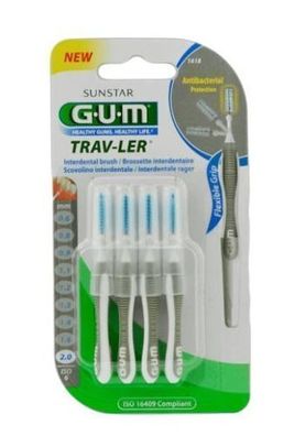 GUM Interdentalbérsten 2,0 mm - Set mit 4 Stéck