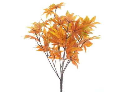 Künstlicher Zweig japanischer Ahorn Busch orange, 51 cm Hortus