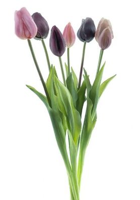 Strauß künstliche Tulpen Tulip Duchesse x7 tt mauve 47 cm Buitengewoon de boet