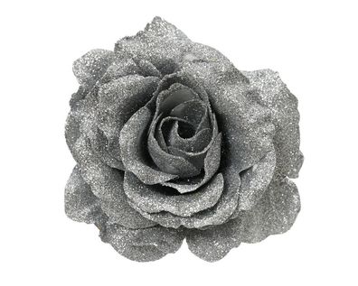 Rose Polyester d12h7 cm Silber Everlands