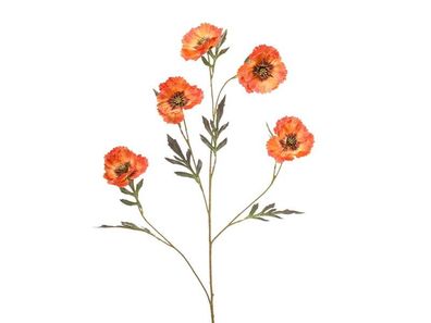 Künstliche Blume Mohn orange, 113 cm Hortus